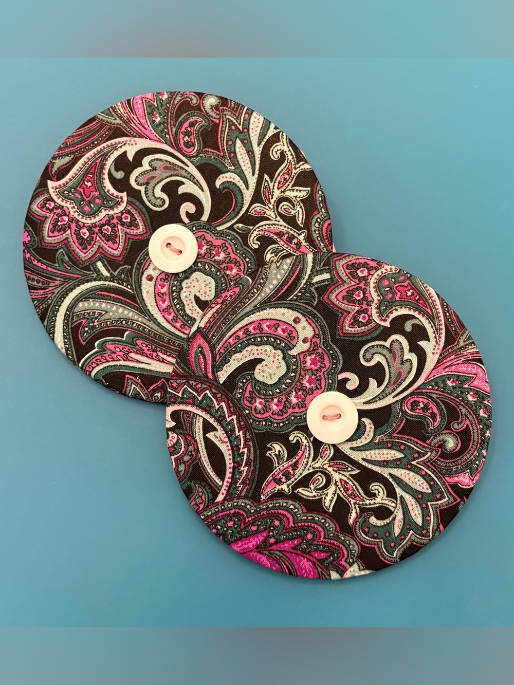 Handmade Fan Card/Helping Hand Organizer for Card Players - Paisley  Fabric Qty2